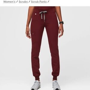 Figs Zamora Jogger Pants - Burgandy